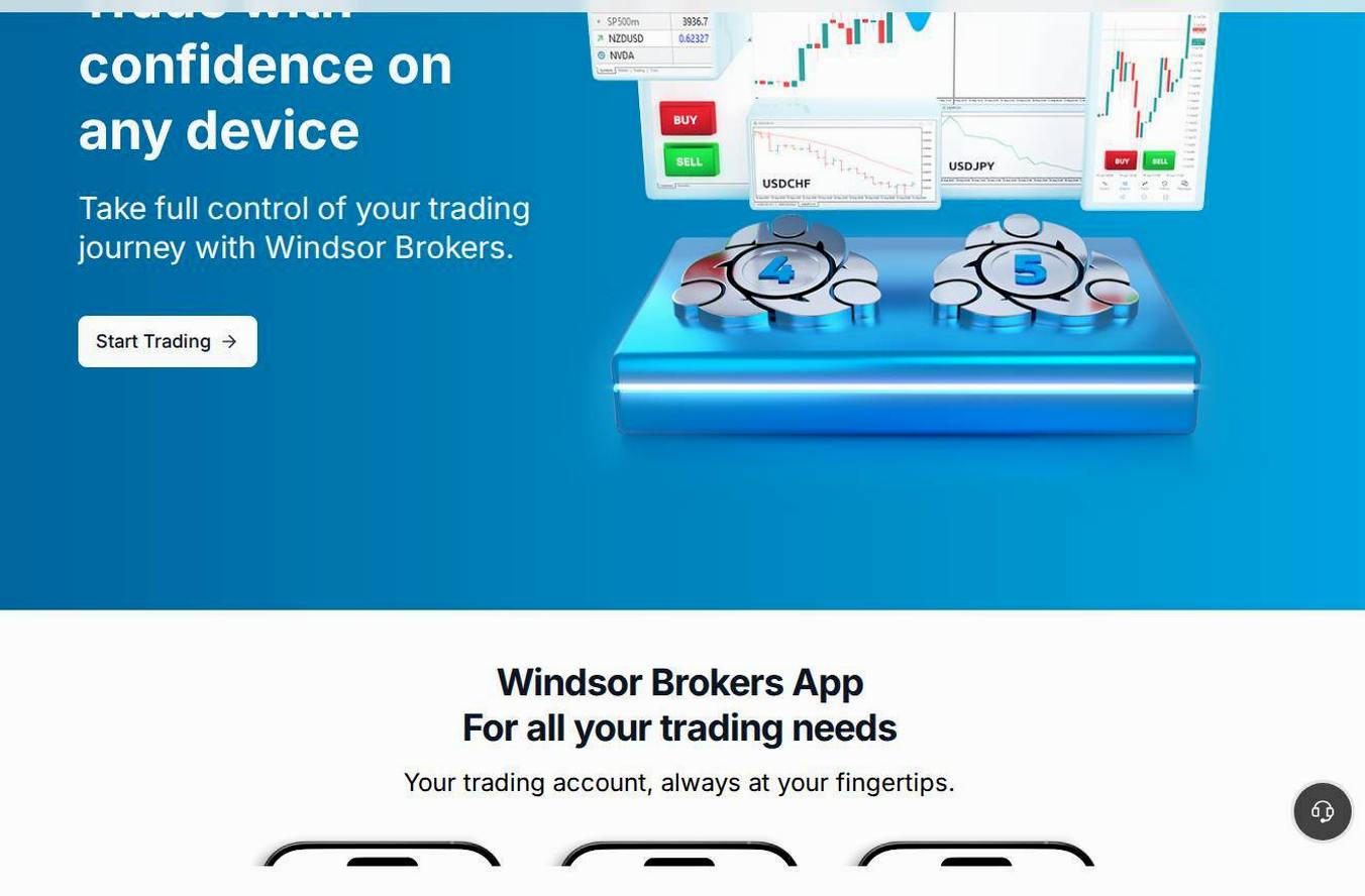 The platform page on the Windsor Brokers website